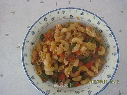 stir-fried macaroni with mutton