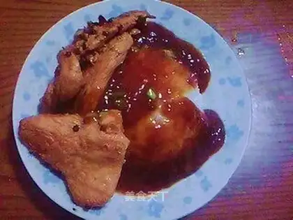 Chicken breast and rice with honey sauce