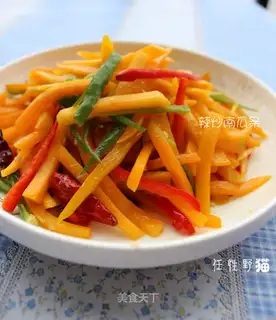 stir-fried pumpkin strips