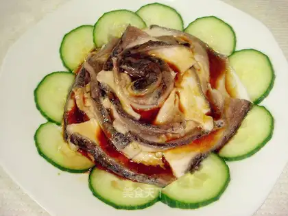 Steamed sliced fish
