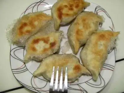 Fresh meat and shallot pot stickers