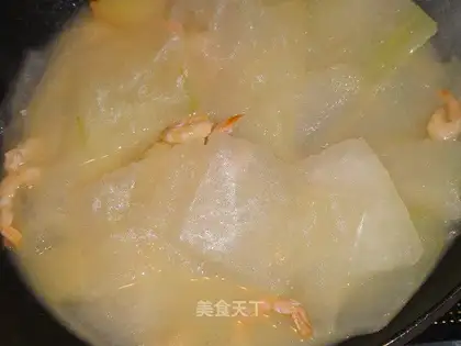 Roasted white gourd with sea rice