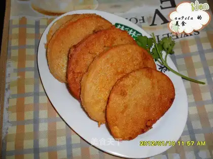 Egg steamed bun slices