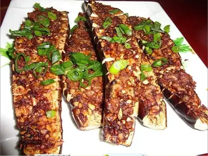 Spicy roasted eggplant melon