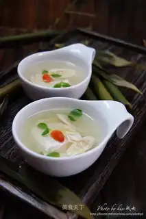 Spring bamboo shoots and tofu soup