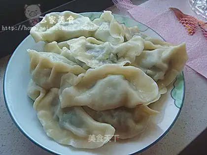 Dumplings with chestnut meat and fresh bamboo shoots