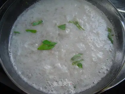 Cod, yam and lily soup