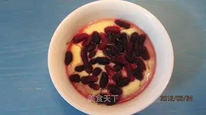 Mulberry egg custard