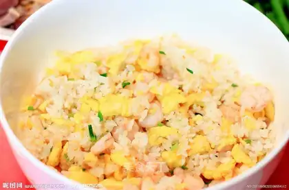 Fried rice with shrimp and egg