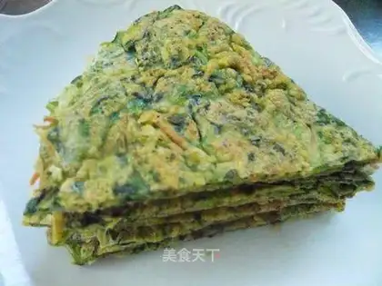 Spinach carrot egg cake
