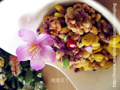 Walnut pine nut corn