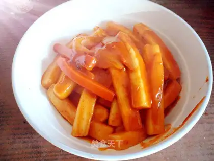 Korean spicy fried rice cake