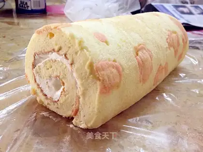 Painted cake roll