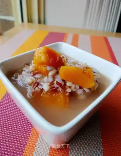 Red rice, sweet potato and wheat porridge