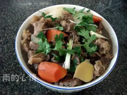 Stewed beef brisket with radish