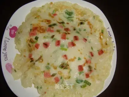 chopped green onion ham cake