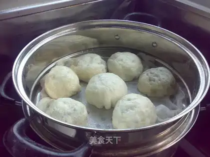 Homemade red bean buns
