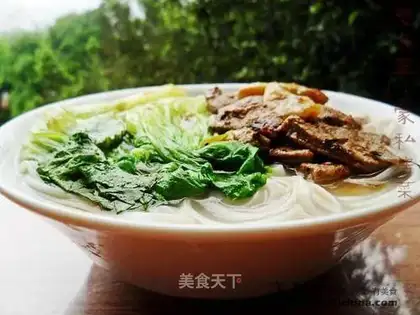 Pig liver covered noodles