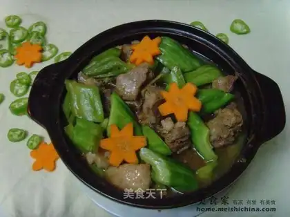 Ribs and bitter gourd casserole