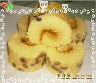 Colorful cake roll