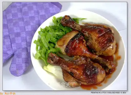 Red wine chicken legs