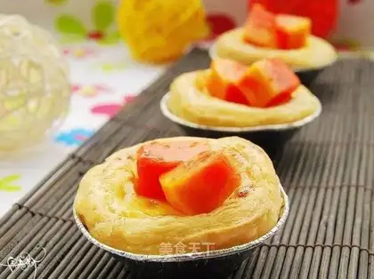 Papaya egg tarts
