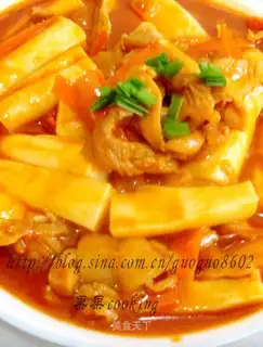 Korean spicy fried rice cake