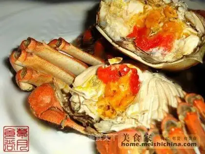 Steamed hairy crab