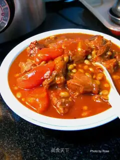 Braised pork ribs with soybeans