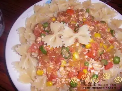 Salted egg butterfly noodles