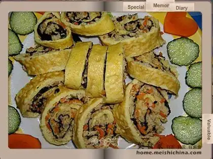 egg roll with seaweed