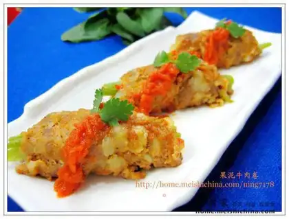 Mashed beef roll