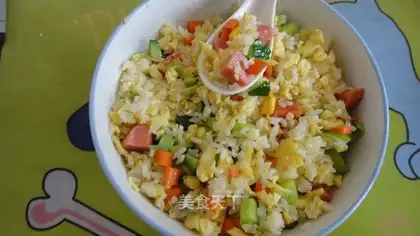 Colorful egg fried rice