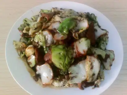 fried cabbage in soy sauce
