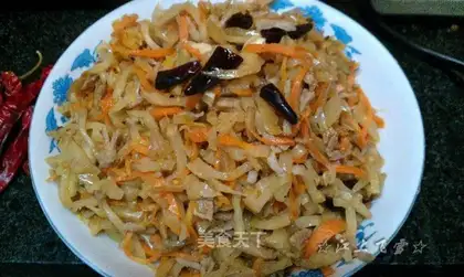 stir-fried pickled mustard with shredded pork