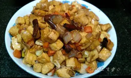 Home-cooked stir-fried tofu