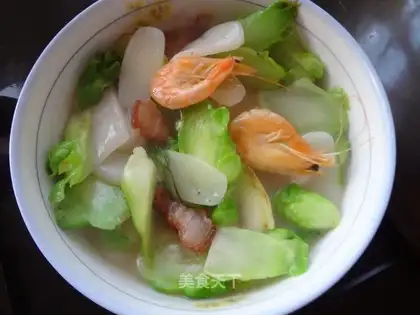 Vegetable rice cake soup