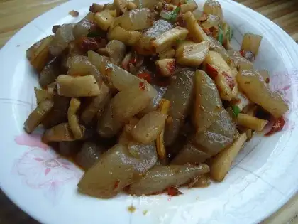 stir-fried mushroom with konjac spicy
