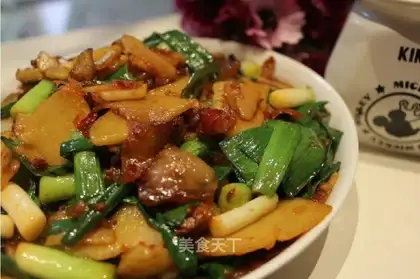 Potato and pork cooked twice