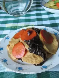 Pan-fried vegetarian chicken