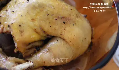 Carved private salt-roasted chicken