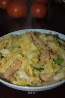 stir-fried cabbage with shredded pork