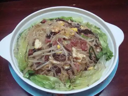 stir-fried rice noodles with three shredded silk