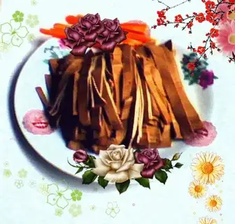 Stewed tofu shredded