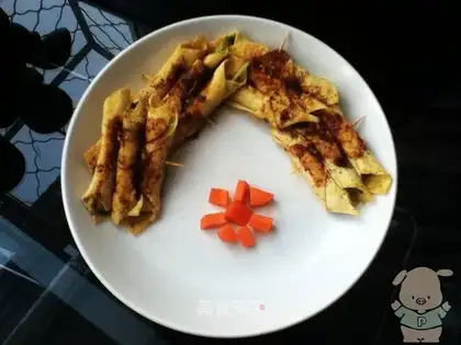 Bean curd wrap vegetable roll