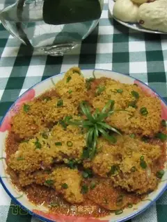 Steamed pork ribs with millet