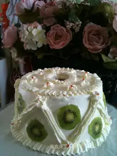 Blue Windmill Cream Cake
