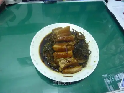 braised pork with plum vegetables