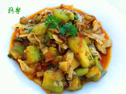 Spicy cabbage and eggplant