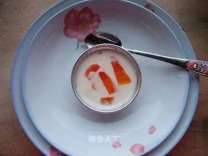 Milk papaya pudding jelly
